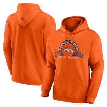 Men's Denver Broncos Orange Pullover Hoodie Men's Denver Broncos Orange Pullover Hoodie