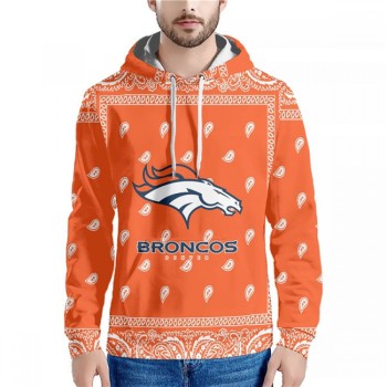 Men's Denver Broncos Orange Pullover Hoodie Men's Denver Broncos Orange Pullover Hoodie
