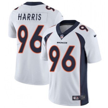 Men's Denver Broncos #96 Shelby Harris White Vapor Untouchable Limited Stitched Jersey