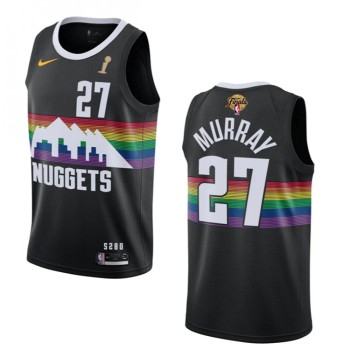 Men's Denver Nuggets #27 Jamal Murray Black 2023 Finals Champions City Edition Stitched Basketball Jersey