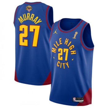 Men's Denver Nuggets #27 Jamal Murray Blue 2023 Finals Champions Statement Edition Stitched Basketball Jersey Men's Denver Nuggets #27 Jamal Murray Blue 2023 Finals Champions Statement Edition Stitched Basketball Jersey