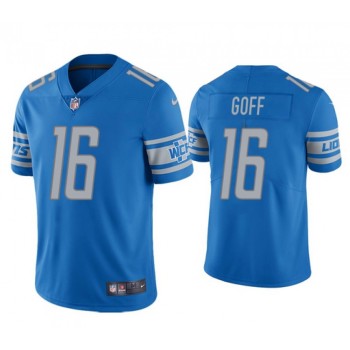 Men's Detroit Lions #16 Jared Goff 2021 Blue Vapor Untouchable Limited Stitched Jersey Men's Detroit Lions #16 Jared Goff 2021 Blue Vapor Untouchable Limited Stitched Jersey