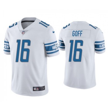 Men's Detroit Lions #16 Jared Goff 2021 White Vapor Untouchable Limited Stitched Jersey Men's Detroit Lions #16 Jared Goff 2021 White Vapor Untouchable Limited Stitched Jersey