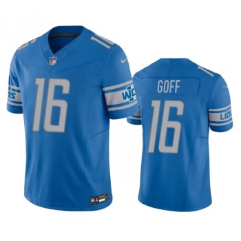 Men's Detroit Lions #16 Jared Goff Blue 2023 F.U.S.E. Vapor Untouchable Limited Stitched Jersey Men's Detroit Lions #16 Jared Goff Blue 2023 F.U.S.E. Vapor Untouchable Limited Stitched Jersey