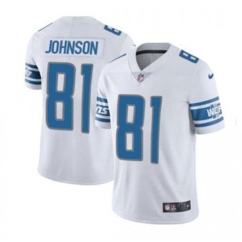 Men's Detroit Lions #81 Calvin Johnson White Vapor Untouchable Limited Stitched Jersey Men's Detroit Lions #81 Calvin Johnson White Vapor Untouchable Limited Stitched Jersey
