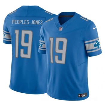 Men's Detroit Lions #19 Donovan Peoples-Jones Blue 2023 F.U.S.E. Vapor Untouchable Limited Stitched Jersey Men's Detroit Lions #19 Donovan Peoples-Jones Blue 2023 F.U.S.E. Vapor Untouchable Limited Stitched Jersey