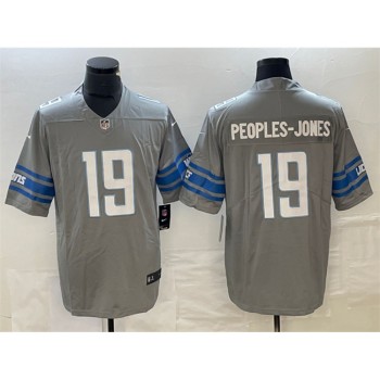 Men's Detroit Lions #19 Donovan Peoples-Jones Grey Vapor Untouchable Limited Stitched Jersey Men's Detroit Lions #19 Donovan Peoples-Jones Grey Vapor Untouchable Limited Stitched Jersey