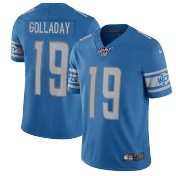 Men's Detroit Lions #19 Kenny Golladay Blue 2019 100th Season Vapor Untouchable Limited Stitched NFL Jersey Men's Detroit Lions #19 Kenny Golladay Blue 2019 100th Season Vapor Untouchable Limited Stitched NFL Jersey