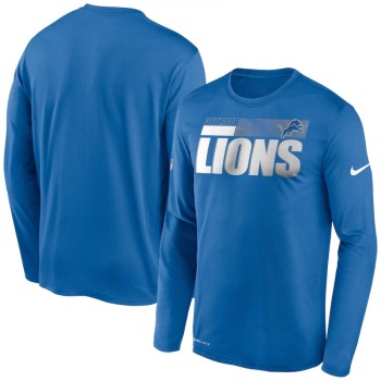 Men's Detroit Lions 2020 Blue Sideline Impact Legend Performance Long Sleeve T-Shirt Men's Detroit Lions 2020 Blue Sideline Impact Legend Performance Long Sleeve T-Shirt