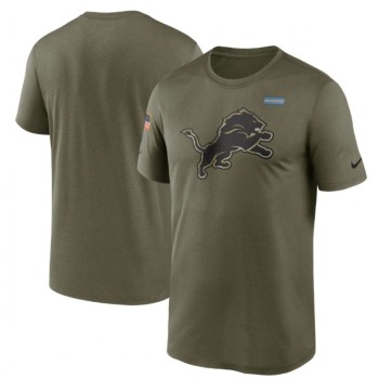 Men's Detroit Lions 2021 Olive Salute To Service Legend Performance T-Shirt Men's Detroit Lions 2021 Olive Salute To Service Legend Performance T-Shirt