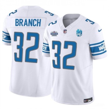 Men's Detroit Lions #32 Brian Branch White 2023 F.U.S.E. With Prem1ere Patch 90th Anniversary Vapor Untouchable Limited Stitched Football Jersey Men's Detroit Lions #32 Brian Branch White 2023 F.U.S.E. With Prem1ere Patch 90th Anniversary Vapor Untouchable Limited Stitched Football Jersey