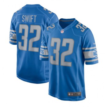 Men's Detroit Lions #32 D'Andre Swift 2021 Blue Vapor Untouchable Limited Stitched Jersey Men's Detroit Lions #32 D'Andre Swift 2021 Blue Vapor Untouchable Limited Stitched Jersey