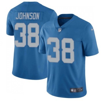Men's Detroit Lions #38 Ty Johnson Blue Vapor Untouchable Limited Stitched NFL Jersey Men's Detroit Lions #38 Ty Johnson Blue Vapor Untouchable Limited Stitched NFL Jersey