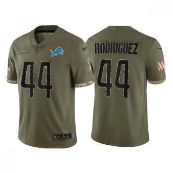 Men's Detroit Lions #44 Malcolm Rodriguez Olive 2022 Salute To Service Limited Stitched Jersey Men's Detroit Lions #44 Malcolm Rodriguez Olive 2022 Salute To Service Limited Stitched Jersey