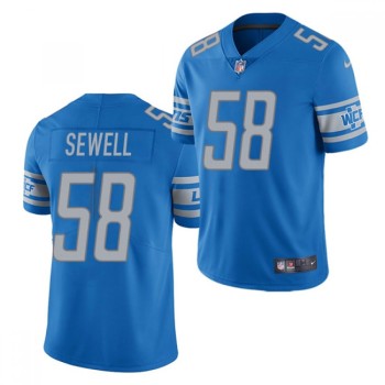 Men's Detroit Lions #58 Penei Sewell 2021 NFL Draft Blue Vapor Untouchable Limited Stitched NFL Jersey Men's Detroit Lions #58 Penei Sewell 2021 NFL Draft Blue Vapor Untouchable Limited Stitched NFL Jersey