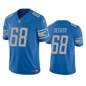 Men's Detroit Lions #68 Taylor Decker Blue 2023 F.U.S.E. Vapor Untouchable Limited Stitched Jersey Men's Detroit Lions #68 Taylor Decker Blue 2023 F.U.S.E. Vapor Untouchable Limited Stitched Jersey