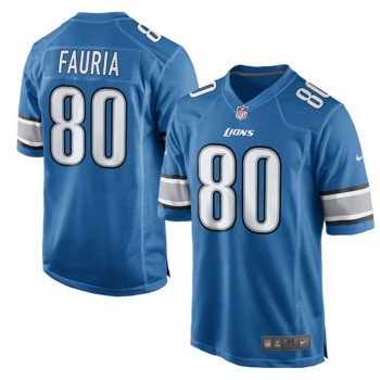 Men's Detroit Lions #80 Joseph Fauria Blue Stitched NFL Jersey Men's Detroit Lions #80 Joseph Fauria Blue Stitched NFL Jersey