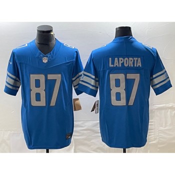Men's Detroit Lions #87 Sam LaPorta Blue 2023 F.U.S.E. Vapor Untouchable Limited Stitched Jersey Men's Detroit Lions #87 Sam LaPorta Blue 2023 F.U.S.E. Vapor Untouchable Limited Stitched Jersey