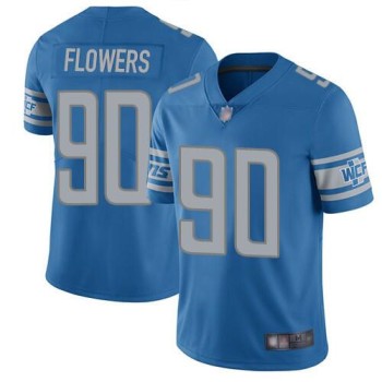 Men's Detroit Lions #90 Trey Flowers Blue Vapor Untouchable Limited Stitched NFL Jersey Men's Detroit Lions #90 Trey Flowers Blue Vapor Untouchable Limited Stitched NFL Jersey
