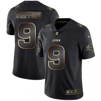 Men's Detroit Lions #9 Matthew Stafford 2019 Black Gold Edition Stitched NFL Jersey Men's Detroit Lions #9 Matthew Stafford 2019 Black Gold Edition Stitched NFL Jersey