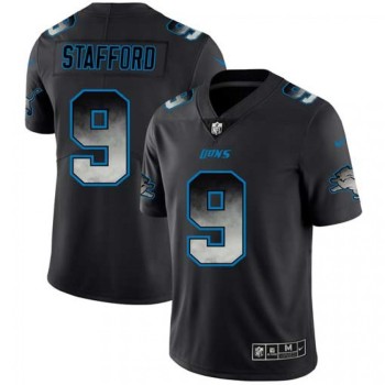Men's Detroit Lions #9 Matthew Stafford Black 2019 Smoke Fashion Limited Stitched NFL Jersey Men's Detroit Lions #9 Matthew Stafford Black 2019 Smoke Fashion Limited Stitched NFL Jersey