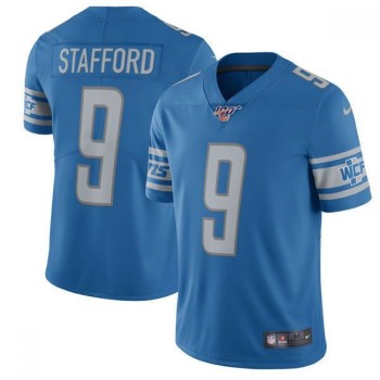 Men's Detroit Lions #9 Matthew Stafford Blue 2019 100th Season Vapor Untouchable Limited Stitched NFL Jersey Men's Detroit Lions #9 Matthew Stafford Blue 2019 100th Season Vapor Untouchable Limited Stitched NFL Jersey