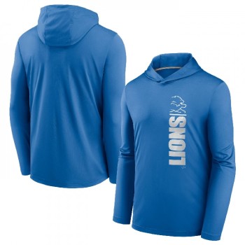 Men's Detroit Lions Blue Fan Gear Team Stack Hoodie Performance Long Sleeve T-Shirt Men's Detroit Lions Blue Fan Gear Team Stack Hoodie Performance Long Sleeve T-Shirt