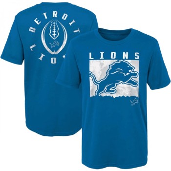 Men's Detroit Lions Blue Preschool Liquid Camo Logo T-Shirt Men's Detroit Lions Blue Preschool Liquid Camo Logo T-Shirt