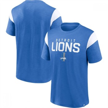 Men's Detroit Lions Blue/White Home Stretch Team T-Shirt Men's Detroit Lions Blue/White Home Stretch Team T-Shirt