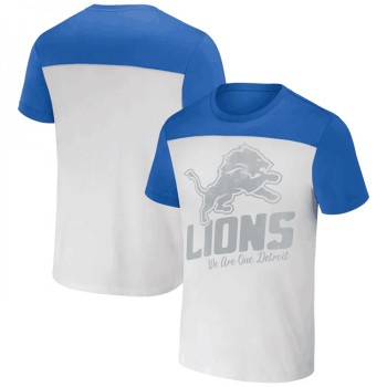 Men's Detroit Lions Cream/Blue x Darius Rucker Collection Colorblocked T-Shirt Men's Detroit Lions Cream/Blue x Darius Rucker Collection Colorblocked T-Shirt