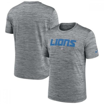 Men's Detroit Lions Grey Velocity Performance T-Shirt Men's Detroit Lions Grey Velocity Performance T-Shirt