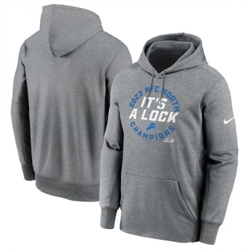 Men's Detroit Lions Heather Gray 2023 NFC North Division Champions Locker Room Trophy Collection Pullover Hoodie Men's Detroit Lions Heather Gray 2023 NFC North Division Champions Locker Room Trophy Collection Pullover Hoodie