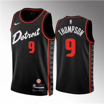 Men's Detroit Pistons #9 Ausar Thompson Black 2023/24 City Edition Stitched Basketball Jersey Men's Detroit Pistons #9 Ausar Thompson Black 2023/24 City Edition Stitched Basketball Jersey