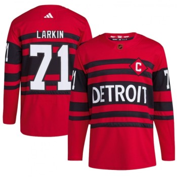 Men's Detroit Red Wings #71 Dylan Larkin Red 2022/23 Reverse Retro Stitched Jersey Men's Detroit Red Wings #71 Dylan Larkin Red 2022/23 Reverse Retro Stitched Jersey