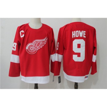 Men's Detroit Red Wings #9 Gordie Howe Red Throwback CCM Stitched NHL Jersey Men's Detroit Red Wings #9 Gordie Howe Red Throwback CCM Stitched NHL Jersey