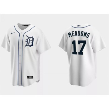 Men's Detroit Tigers #17 Austin Meadows White Cool Base Stitched Jersey Men's Detroit Tigers #17 Austin Meadows White Cool Base Stitched Jersey