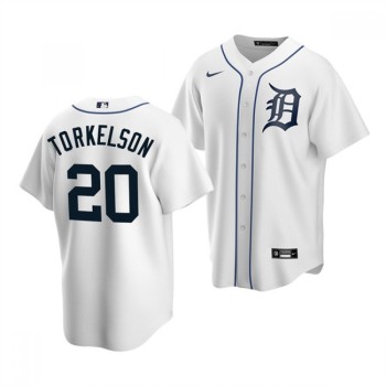 Men's Detroit Tigers #20 Spencer Torkelson White Cool Base Stitched Jersey Men's Detroit Tigers #20 Spencer Torkelson White Cool Base Stitched Jersey