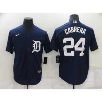 Men's Detroit Tigers #24 Miguel Cabrera Navy Cool Base Stitched Jersey Men's Detroit Tigers #24 Miguel Cabrera Navy Cool Base Stitched Jersey