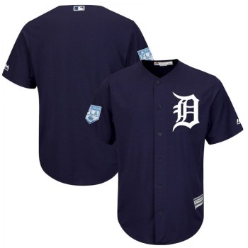 Men's Detroit Tigers Blank Navy 2019 Spring Training Cool Base Stitched MLB Jersey Men's Detroit Tigers Blank Navy 2019 Spring Training Cool Base Stitched MLB Jersey