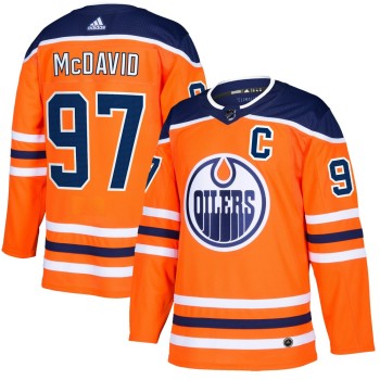 Men's Edmonton Oilers #97 Connor McDavid Orange Stitched NHL Jersey