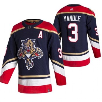 Men's Florida Panthers #3 Keith Yandle Black 2020-21 Reverse Retro Stitched Jersey Men's Florida Panthers #3 Keith Yandle Black 2020-21 Reverse Retro Stitched Jersey