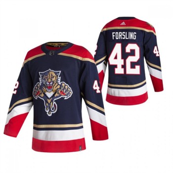 Men's Florida Panthers #42 Gustav Forsling Navy Stitched Jersey Men's Florida Panthers #42 Gustav Forsling Navy Stitched Jersey