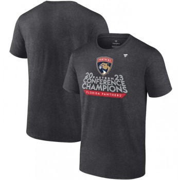 Men's Florida Panthers Heather Charcoal 2023 Eastern Conference Champions Locker Room T-Shirt Men's Florida Panthers Heather Charcoal 2023 Eastern Conference Champions Locker Room T-Shirt