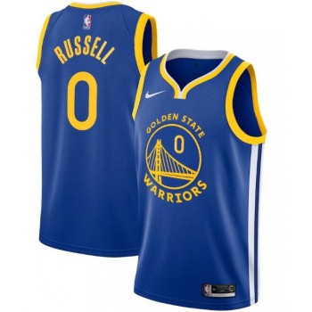 Men's Golden State Warriors #0 D'Angelo Russell Royal Icon Edition Stitched Jersey