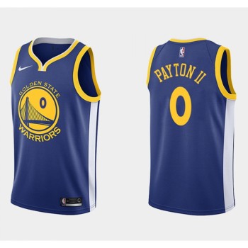 Men's Golden State Warriors #0 Gary Payton II Blue Stitched Basketball Jersey