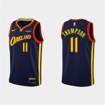 Men's Golden State Warriors #11 Klay Thompson 2020-21 Navy City Edition Stitched NBA Jersey Men's Golden State Warriors #11 Klay Thompson 2020-21 Navy City Edition Stitched NBA Jersey