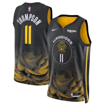 Men's Golden State Warriors #11 Klay Thompson 2022/2023 Black City edition Stitched Basketball Jersey