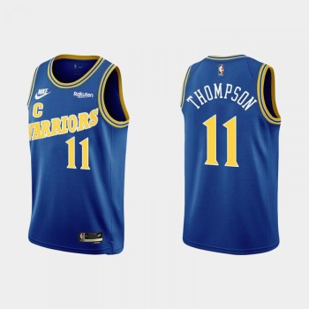 Men's Golden State Warriors #11 Klay Thompson Royal Classic Edition Stitched Jersey Men's Golden State Warriors #11 Klay Thompson Royal Classic Edition Stitched Jersey