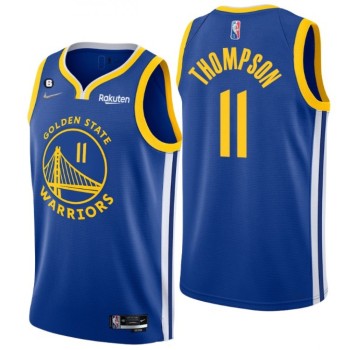 Men's Golden State Warriors #11 Klay Thompson Royal With No.6 Patch Stitched Jersey Men's Golden State Warriors #11 Klay Thompson Royal With No.6 Patch Stitched Jersey