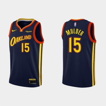 Men's Golden State Warriors #15 Mychal Mulder 2020-21 Navy City Edition Stitched NBA Jersey